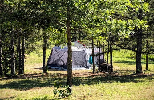 Oden RV Rental | Tent Site #2 Near Pond at Ouachita Campground at Edendell
