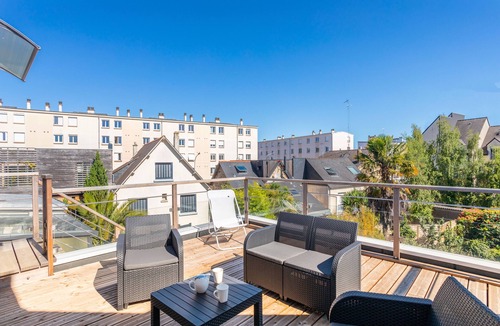 Nord-Saint-Martin Apartment | Teranga - Studio avec grande terrasse dans Rennes