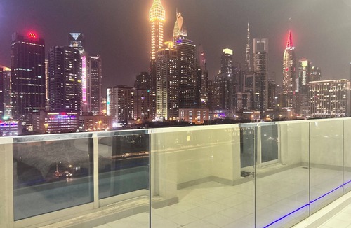 Trade Center Apartment | Terrace stunning Burj view , 2 bedroom apartment 5 mins to dubai mall