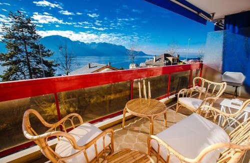 Montreux Apartment | Terrace with Lake & Mountain View