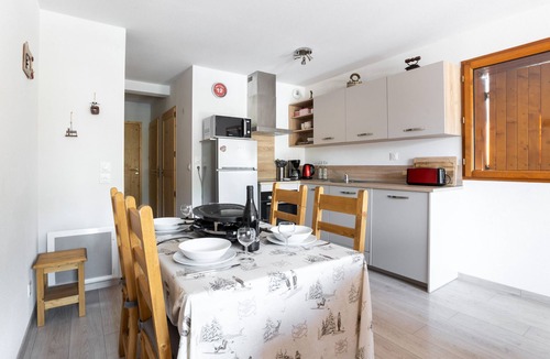 La Joue du Loup Apartment | Terrace with mountain view for 6