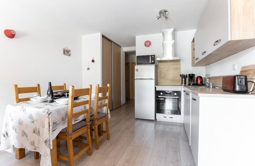 La Joue du Loup Apartment | Terrace with mountain view for 6