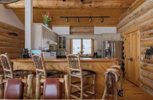 Tetonia House | Teton Homestead: Ultimate Teton View Log Cabin
