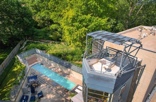 Lawrence House | The Architect's Modern Castle- Heated Pool w/Expansive Private Patio/KU Adjacent