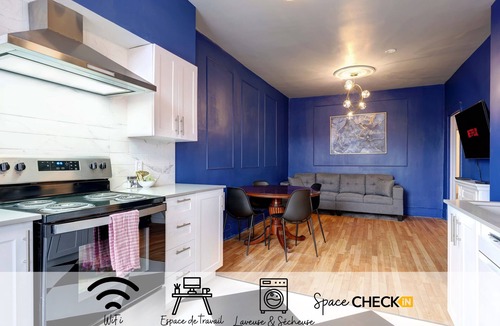 Hochelaga Apartment | The Blue Lounge | Subway nearby | Parking ($)