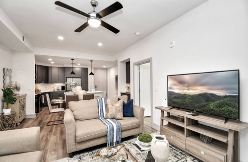 Braeswood Place Apartment | The Blues HighRise at TX Med Center with Private Parking & Pool View