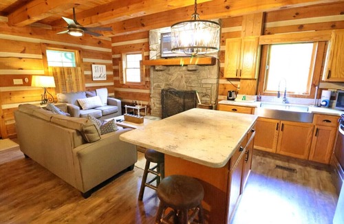 Cherokee Cabin | The Cove: Log Cabin! Pet Friendly! Fire Pit!