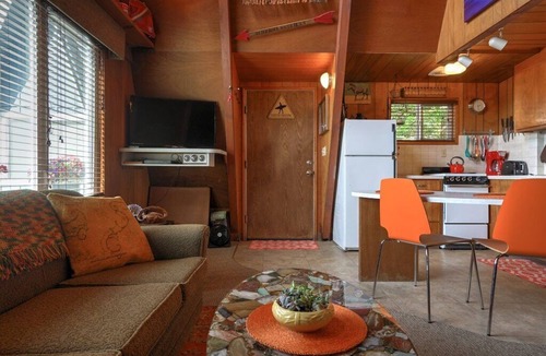 Otter Rock Ski Chalet | The Dude's Abode A-Frame Private Ocean Access