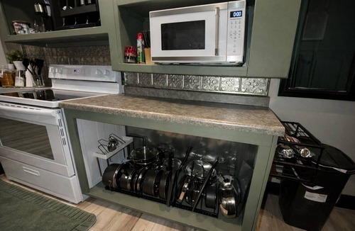 Shelbyville Apartment | The Emerald Escape: Moody emerald loft near the lake.