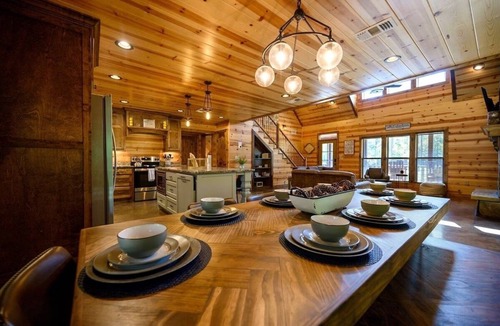 Hochatown Cabin | The Gathering Pines - Hot Tub, Game Room, Fire Pit