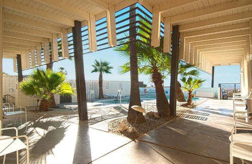 Desert Hot Springs Apartment | The Getaway 1BR #5: Pool, Mountain View, Kids/Pets welcome