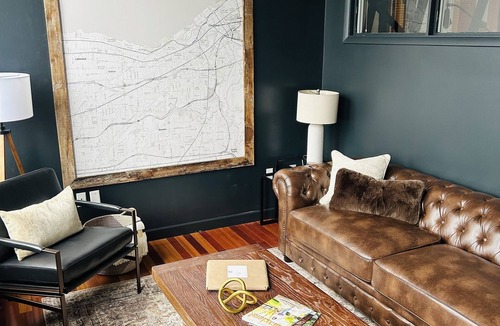 Downtown Cleveland Condo | The Gridiron - industrial chic 2B/2B warehouse condo Downtown