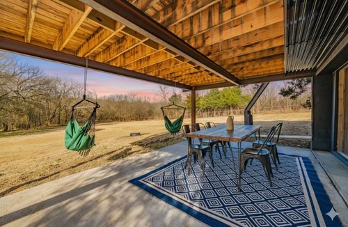 Van Alstyne Cabin | The Honey Pot: A Tiny Pyramid Suite-Outdoor Shower