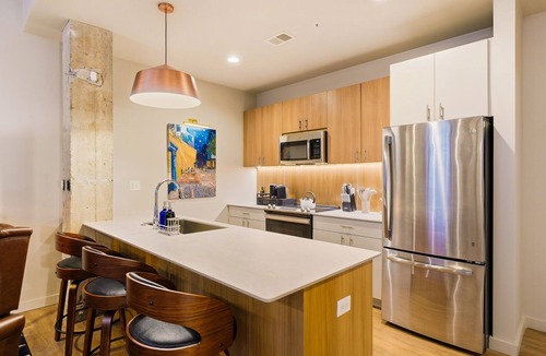 Downtown St. Louis Apartment | The Icon | 1BR | Rooftop Pool + King Bed + WD