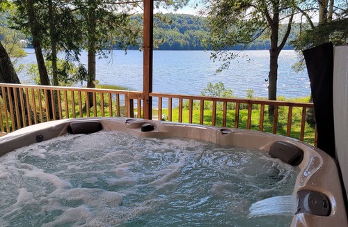 Riviere-Rouge Ski Chalet | the Laurentides Private Log and Spa Escape