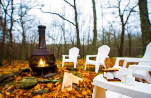 Lackawaxen Ski Chalet | The Lookout Lake Masthope Firepit Arcade