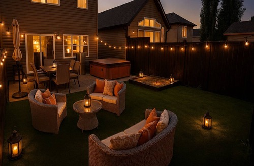 New Brighton House | The Luxury Blue House | Hot Tub + Backyard Oasis