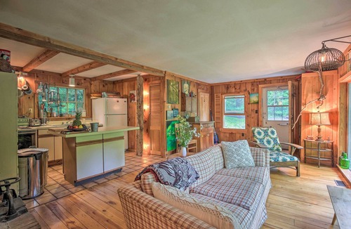 New Marlborough Cabin | 'The Mill River Cabin’ w/Fireplace & River View!