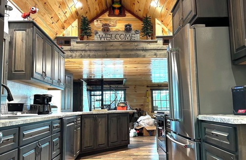 Mosinee Cabin | The Perch-Skywalk! Pet Friendly, 4-bedroom cabin on the Big Eau Pleine.
