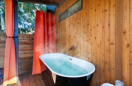 Stevenson House | The Return to Stone - A-Frame Cabin with Soaking Tub