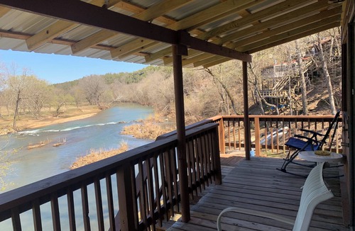Hardy Cabin | The River Cabin at Miramichee Falls in Hardy on the waterfront with kayaks