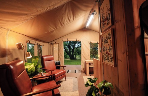 San Saba Cabin | The River Tent at Hilla Ranch Glamping