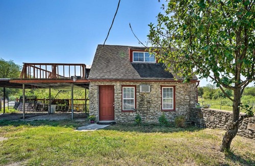 Tower Heights House | 'The Rockhouse Cottage' with Deck on Tulsa Farm!