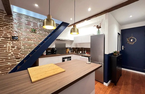 Saint-Cyprien Apartment | The St Cyp' - Bricked wall and cozy in Toulouse