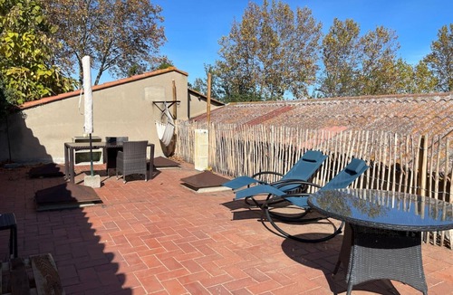 Saint-Esteve Apartment | The studio with its large, unoverlooked terrace, in a quiet location with private parking