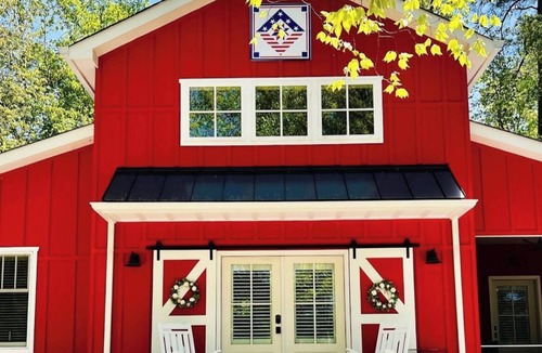 Stonehouse House | The Tiny Red Barn on the Reservoir - A Private Oasis Near Williamsburg Virginia