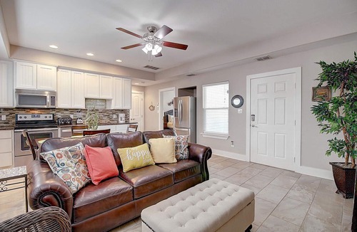 Port Aransas House | This charming beach bungalow is located right next to the community pool and clo