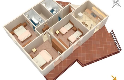 Prozurska Luka Apartment | Three bedroom apartment near beach Prožurska Luka, Mljet (A-618-a)