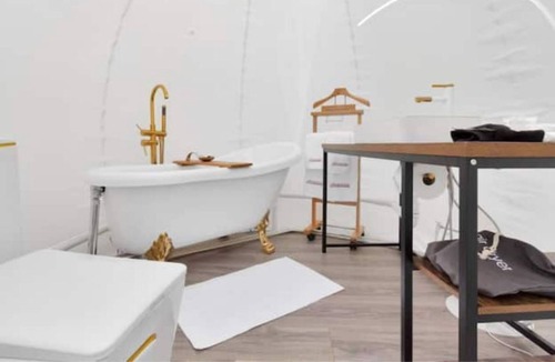 Cleveland Resort | Three Bubble Dome Home with Pool & Hot Tub on Farm
