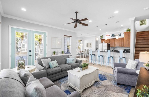 Villages of Crystal Beach House | Three-Story Home w/Washer/Dryer, Gas Grill, Central A/C, & Shared Pool, Hot Tub
