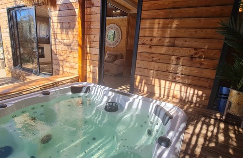 Peypin Ski Chalet | Tiny house with private lagoon pool and jacuzzi