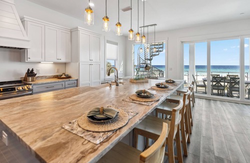 Thomas Drive House | 🏖 Tootsies Beachfront Getaway! Exceptional, New, Beachfront Home with Pool!