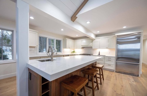Kewadin House | Torch Lakefront 6BR Home: Private Dock, Hot Tub