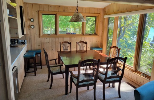 Bellaire Cottage | TorchLakeFlightDeck.com cottage with 180’ on Lakefront Waterfront Beachfront!
