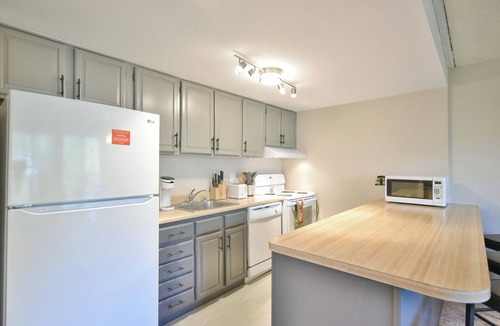 Peak 9 Condo | Trails End Slopeside Condo: Ski-In/Out, Walk to Town!