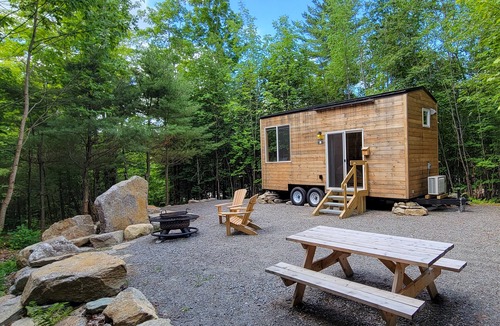 Dorchester Apartment | Trailside Stays - Tiny House in the Woods-Escape to Nature. Snow Owl