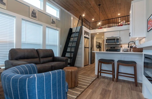 Bryson City Hotel | Train River Depo Tiny Luxury Living with River Views