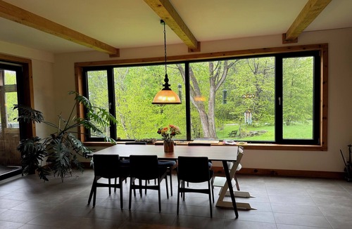 Eastman House | Tranquil and luminous forest retreat with swimming pond and spa!