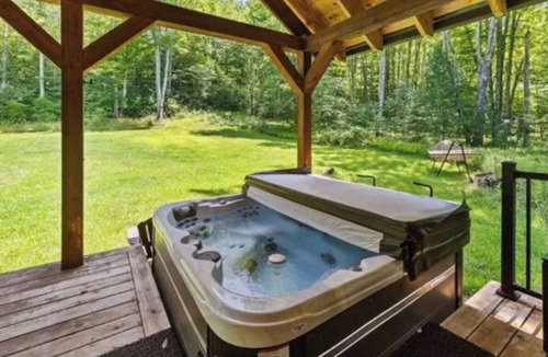 Margaretville House | Tranquil cedar cabin on 13 private acres with hot tub and outdoor shower.