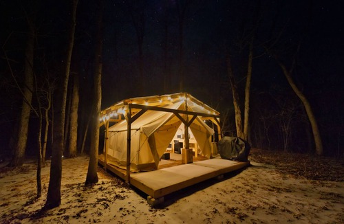 Doniphan Cottage | Tranquil Creekside Glamping Current River Mark Twain Forest Safari Tent