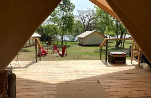 Bastrop House | Tranquil Lakefront Glamping Safari Tent with Scenic Views near Bastrop, Texas
