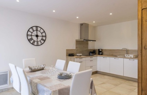 Sartilly-Baie-Bocage Cottage | Tranquil stone house with terrace and fireplace