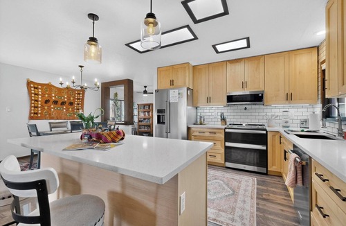 Northeast Heights House | Tranquil Trails- Spacious, Rooftop Deck, Pet Friendly, 2 Car Garage, 75 Inch TV