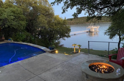 Graham House | Tranquil Waterfront property with a pool, hot tub, fire-pit & large patio.