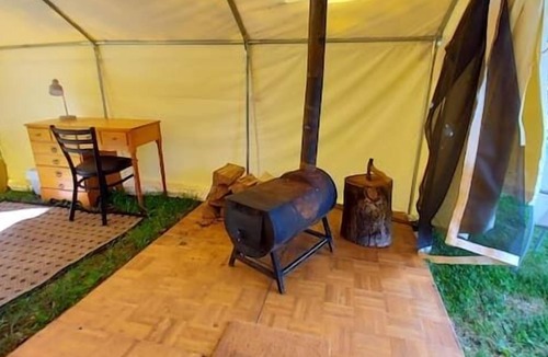 Saddlestring House | Trapper Wall Tent, Trapper Wall Tent by the Stream