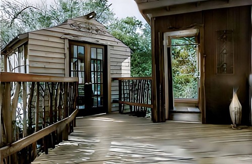 Celeste Cabin | Tree House Rental with Private Pool in Celeste, for Glamping Adventures in Texas
